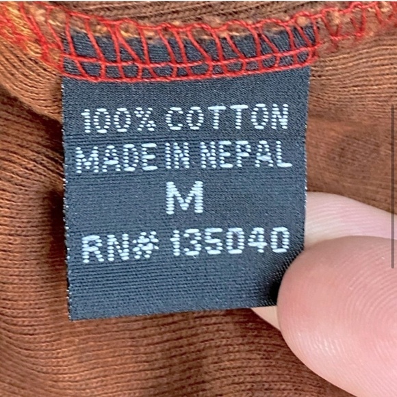 Rising International Orange Sun Rainbow Patchwork Stone Wash Full Zip Hoodie M - Picture 4 of 14